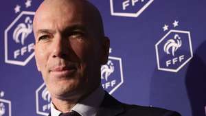 epa13136879 French former player Zinedine Zidane speaks as the new head coach of the French men's national soccer team during a press conference at the federation's headquarters in Paris, France, 28 July 2026.  EPA/TERESA SUAREZ