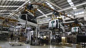 A fábrica da Mitsubishi Fuso Truck Europe na Zona Industrial do Tramagal, Abrantes, 31 de janeiro de 2025. PAULO CUNHA/LUSA