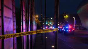 epa13135233 Police tape and police cars line the block at the scene after a fatal shooting during the Bite of Seattle food festival at Seattle Center in Seattle, Washington, USA, 26 July 2026 (issued 27 July 2026). Three people were killed and four others were injured in the shooting, according to the Seattle Police Department.  EPA/GENNA MARTIN