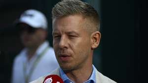 epa13133883 Hungarian Prime Minister Peter Magyar speaks to the media prior to the Formula One Hungarian Grand Prix at the Hungaroring circuit in Mogyorod, Hungary, 26 July 2026.  EPA/Boglarka Bodnar HUNGARY OUT