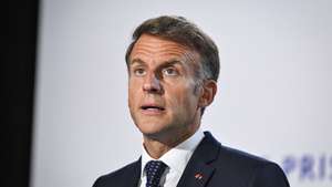 epa13211042 French President Emmanuel Macron delivers a speech during the 2026 National Disability Conference in Bobigny, near Paris, France, 04 September 2026.  EPA/FIRAS ABDULLAH / POOL