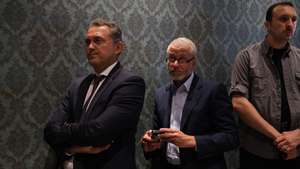 epa10086415 Russian oligarch Roman Abramovich (C) attends a signing ceremony of the grain shipment agreement between Turkey-UN, Russia and Ukraine a after their meeting in Istanbul, Turkey, 22 July 2022. According to the agreement, a coordination center will be established to carry out joint inspections at the ports and ensure route security.  EPA/SEDAT SUNA
