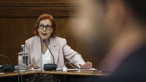 Ministra do Ambiente e Energia, Maria da Graça Carvalho, ouvida na Comissão de Ambiente e Energia esta manhã na Assembleia da República, em Lisboa, 9 de setembro de 2026. MIGUEL A. LOPES/LUSA