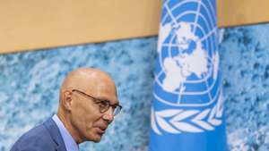 epa13219219 U.N. High Commissioner for Human Rights Volker Turk arrives for the 63rd regular session of the Human Rights Council at the European headquarters of the United Nations in Geneva, Switzerland, 07 September 2026.  EPA/SALVATORE DI NOLFI