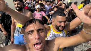 epa13141881 Migrants reach Spanish territory after swimming from Morocco to Ceuta, a Spanish enclave in North Africa, 30 July 2026. Hundreds of migrants swam to cross the border to Ceuta over the last nine days, mainly Moroccan and Algerian. Ceuta officials asked the Spanish government to declare a 'national emergency.'  EPA/Reduan Dris BEST QUALITY AVAILABLE