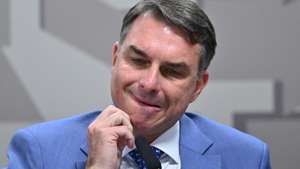 epa13205239 Brazilian presidential candidate, Senator Flavio Bolsonaro reacts during a session of the Federal Senate's Security Committee in Brasília, Brazil, 01 September 2026. Brazil's presidential election will take place on 04 October 2026, with a second round scheduled for 25 October if no candidate wins more than 50 percent of the valid votes in the first round.  EPA/Andre Borges
