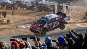 epa13237039 Sweden's Oliver Solberg and Britain's Elliott Edmondson of the Toyota Gazoo Racing WRT World Rally team, compete in the final stage of the 2026 WRC Rally Chile Bio Bio, in Concepcion, Chile, 13 September 2026.  EPA/IGNACIO VASQUEZ
