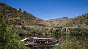 Um barco rabelo navega pelo Rio Douro, junto à Quinta das Fiandeira, em Everdosa do Douro, São João da Pesqueira, Vila Real, 18 de setembro de 2026. Das tradicionais lagaradas ao corte de uvas, caminhadas, miradouros, mas também apanha da azeitona, provas de vinho ou azeite e termas, o Douro diversifica cada vez mais as experiências para mostrar o Património Mundial aos turistas. (ACOMPANHA TEXTO DA LUSA DO DIA 20 DE SETEMBRO DE 2026). PEDRO SARMENTO COSTA/LUSA