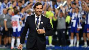 epa13146489 FC Porto president Andre Villas-Boas celebrates after winning the Candido de Oliveira Supercup soccer match against Torreense at the Coimbra City Municipal Stadium in Coimbra, Portugal, 01 August 2026.  EPA/MANUEL FERNANDO ARAUJO
