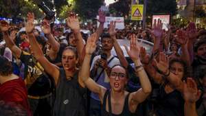 epa13259270 Hundreds protest against the regional government due to the eviction of 87-year-old Mari Carmen, in Madrid, Spain, 23 September 2026 (issued 24 September 2026). Mari Carmen, 87, was evicted from her home after a vulture fund bought her flat and multiplied the rent price by five. Mari Carmen, who had been living at her home since she was a child, could not afford the rent increase and was evicted from her home despite an anonymous person offering to pay her rent. Mari Carmen's supporters camped outside the building on Tuesday night in an effort to prevent the eviction, but the police finally entered Mari Carmen's home and carried out the eviction.  EPA/DANIEL GONZALEZ