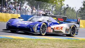 epa13034905 Cadillac WTR team car driven by Ricky Taylor of USA, Jordan Taylor of USA and Filipe Albuquerque of Portugal in action in action during the 94th edition of the 24 Hours of Le Mans race in Le Mans, France, 13 June 2026.  EPA/CHRISTOPHE PETIT TESSON