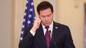 epa13286562 US Secretary of State Marco Rubio addresses the media with Greek Foreign Minister Giorgos Gerapetritis (not pictured) after their meeting at the Ministry of Foreign Affairs in Athens, Greece, 07 October 2026. Rubio is visiting Athens for the launch of the 6th Greece-US Strategic Dialogue, focusing on defense, energy, and regional cooperation.  EPA/GEORGE VITSARAS