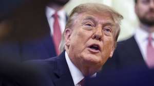 epa13317937 US President Donald Trump responds to a question from the news media following his remarks about efforts to crack down on taxpayer fraud in the Oval Office of the White House in Washington, DC, USA, 20 October 2026. Trump and Vice President Vance announced a whistleblower program encouraging the public to report taxpayer fraud.  EPA/JIM LO SCALZO / POOL