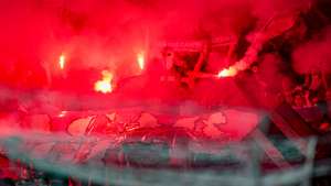 Adeptos do Sporting de Braga durante o jogo com o Vitória de Guimarães da 4ª Jornada da I Liga de Futebol, realizado no Estádio Municipal de Braga, 31 de agosto de 2026. HUGO DELGADO/LUSA
