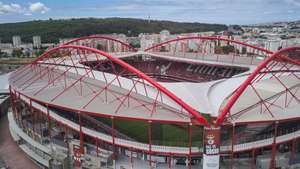 General view of the Luz Stadium where will be played the final of the UEFA Champions League 2020, in Lisbon, Portugal, 17 June 2020. The 2019/20 edition of UEFA Champions League, which was suspended in March due to the covid-19 pandemic, will be resumed with the remaining four Round of 16 matches, followed by the first-ever outcome on neutral fields, at Luz and Jose Alvalade stadiums in Lisbon. MARIO CRUZ/LUSA