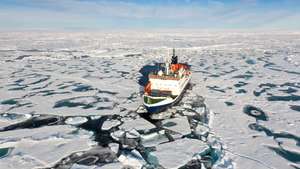 epa03018712 (FILE) A handout picture dated 23 August 2011 and provided by the Alfred Wegener Institute of Polar and Marine Research shows an aerial view of the research ship 'Polarstern'Â (North Star) sailing on the Arctic Ocean at the NorthÂ Pole. The period between 2002 and 2011 was the hottest decade on record, the United Nations weather agency said 29 November 2011, on the second day of a global climate summit being held in South Africa. In 2011, Arctic sea ice shrunk to its second-lowest area on record, and its volume was the lowest, the World MeteorologicalOrganization (WMO) said. The report was the third scientific report issued by a UN agency in recent weeks, all pointing to the growing impact of increasingcarbon emissions on global warming and severe weather events. EPA/MARIOÂ HOPPMANN -Â ALFREDÂ WEGENERÂ INSTITUTE HANDOUT HANDOUT EDITORIAL USE ONLY/NO SALES