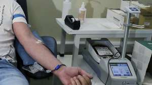 Doação de sangue no Centro Hospitalar Universitário de São João, no Porto, 11 de janeiro de 2021. ESTELA SILVA/LUSA