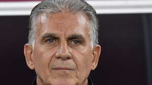 epa09627778 Head coach of Egypt Carlos Queiroz reacts before the FIFA Arab Cup group D soccer match between Algeria and Egypt at the Al Janoub stadium in Al Wakrah, Qatar, 07 December 2021.  EPA/Noushad Thekkayil