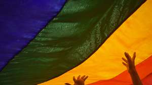 epa10035337 Supporters of the LGBTQ (Lesbian, gay, bisexual, transgender and queer) community take part in the colorful Chennai Rainbow Pride Parade to celebrate Pride month, in Chennai, India, 26 June 2022. Pride month is celebrated across the world every year in the month of June to raise awareness and promote equal rights for the LGBTQ community.  EPA/IDREES MOHAMMED