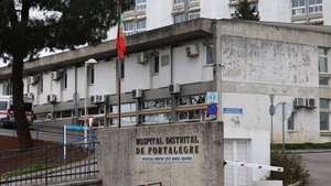 Fachada do edifício principal do Hospital Dr. José Maria Grande, Portalegre