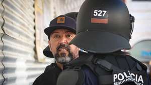 Police arrest Mario Machado, a right-wing extremist, at an unauthorised rally hold by the organizations "Rise" and "Habeas Corpus" and supported by "1143 Group" in Lisbon downtown, place with a great concentration of immigrants, during the celebrations of the 25th April 1974 Carnation Revolution that ended the authoritarian regime of Estado Novo (New State) that ruled the country between 1926 to 1974, Lisbon, 25th April 2025. ANTONIO COTRIM/ LUSA
