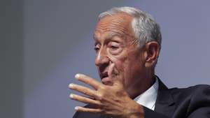 O Presidente da República, Marcelo Rebelo de Sousa, fala no 3.º BOOK 2.0, promovido pela APEL – Associação Portuguesa de Editores e Livreiros, para debater o futuro do livro, da leitura e da literacia em Portugal e na Europa, sob o tema “A Reinvenção das Espécies”, propondo uma reflexão sobre os desafios da leitura e da edição num tempo marcado pela transição digital, a sustentabilidade e a necessidade de reforçar a literacia, na Fundação Champalimaud, em Lisboa, 3 de setembro de 2025.   MANUEL DE ALMEIDA/LUSA
