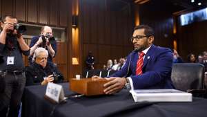 epa12382791 FBI Director Kash Patel (R) testifies before the Senate Judiciary Committee at the US Capitol, in Washington, DC, USA, 16 September 2025. The Committee is holding a hearing on the oversight of the Federal Bureau of Investigation.  EPA/WILL OLIVER
