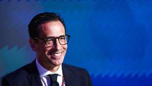 O Presidente da Federação Portuguesa de Futebol (FPF), Pedro Proença, durante a assembleia-geral ordinária e assembleia-geral extraordinária da FPF em  Oeiras, 28 de junho de 2025. RODRIGO ANTUNES/LUSA