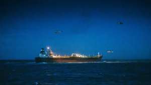 epa12786886 A handout photo made available by the Belgian Defense Ministry on 01 March 2026 shows Belgian army intercepting and boarding oil tanker Ethera, registered in Guinea (IMO: 9387279), sanctioned by the EU and linked to Russa's so-called shadow fleet, during operation Blue Intruder in the North Sea off Zeebrugge, Belgium, overnight from 29 February to 01 March 2026. Belgian Defence Minister Francken announced that the Belgian army boarded and seized the oil tanker Ethera believed to be part of Russia's shadow fleet and called operation Blue Intruder a first for Belgium.  EPA/JORN URBAIN/BELGIAN DEFENCE MINISTRY / HANDOUT HANDOUT EDITORIAL USE ONLY/NO SALES