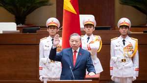 epaselect epa12872735 A handout photo made available by the National Assembly of Vietnam shows General Secretary of the Communist Party of Vietnam To Lam  taking his oath as the country's President during a National Assembly session in Hanoi, Vietnam, 07 April 2026. Lawmakers on 07 April unanimously elected Communist Party Secretary General ⁠To Lam as the country's ⁠state president for the next five years.  EPA/NATIONAL ASSEMBLY OF VIETNAM / HANDOUT EDITORIAL USE ONLY/NO SALESHANDOUT EDITORIAL USE ONLY/NO SALES