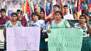 epa13193766 Supporters of former Bolivian president Evo Morales participate in a political rally in Ivirgarzama, Bolivia, 26 August 2026.  EPA/Jorge Ábrego