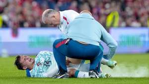 epa13267088 Portugal's Francisco Conceicao is injured during the UEFA Nations League match between Norway and Portugal in Oslo, Norway, 27 September 2026.  EPA/Cornelius Poppe NORWAY OUT NORWAY OUT