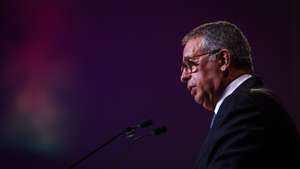 O Presidente da República, António José Seguro, discursa durante a sessão “Demografia, Longevidade e Sustentabilidade da Segurança Social”, inserida no Fórum Internacional de Saúde de Cascais 2026 “Viver Mais, Viver Melhor”, em Cascais, 25 de setembro de 2026. RODRIGO ANTUNES/LUSA