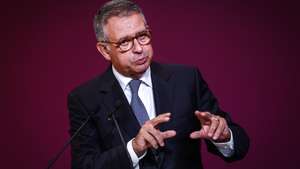 O Presidente da República, António José Seguro, discursa durante a sessão “Demografia, Longevidade e Sustentabilidade da Segurança Social”, inserida no Fórum Internacional de Saúde de Cascais 2026 “Viver Mais, Viver Melhor”, em Cascais, 25 de setembro de 2026. RODRIGO ANTUNES/LUSA
