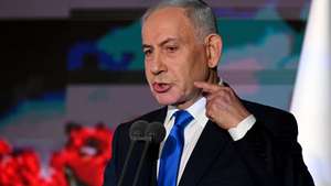 epa13282640 Israeli Prime Minister Benjamin Netanyahu speaks during a state memorial ceremony at Mount Herzl in Jerusalem, 05 October 2026, marking three years since the 07 October 2023 Hamas attack. The ceremony commemorates those killed in the attack and Israeli security personnel who have died since the start of the war.  EPA/DEBBIE HILL / POOL