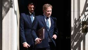 epa11324154 British Defence Secretary, Grant Shapps (R), attends a Cabinet meeting of the British government at Downing Street in London, Britain, 07 May 2024.  EPA/NEIL HALL