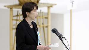 epa13170666 Japanese Prime Minister Sanae Takaichi delivers a speech during the National Memorial Ceremony for the War Dead in Tokyo, Japan, 15 August 2026, marking the 81st anniversary of the end of World War II. Some 3.1 million Japanese soldiers and civilians were killed during the war, almost 2.5 million of whom are enshrined at Yasukuni, including convicted WWII war criminals.  EPA/FRANCK ROBICHON