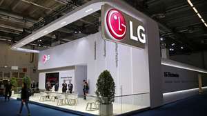 epa09116418 (FILE) - The empty trade fair stand of LG electronics company at the International Motor Show IAA in Frankfurt Main, Germany, 10 September 2019 (reissued 05 April 2021). South Korean electronics company LG said it would withdraw from the smartphone market.  EPA/ALEX EHLERS *** Local Caption *** 55459944