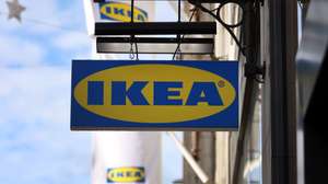 epa12487551 An IKEA sign hangs outside an IKEA store in London, Britain, 28 October 2025. The Equality and Human Rights Commission (EHRC) has concluded a legal agreement with IKEA UK after the retailer improved its practices on workplace sexual harassment. The action followed a complaint about sexual harassment and assault from a former IKEA employee at a UK IKEA store.  EPA/ANDY RAIN