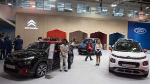 epa07912956 Citroen C3 modesl are on display during the media day of the International Sofia Motor Show 2019 in Sofia, Bulgaria, 11 October 2019. The Sofia International Motor Show 2019 will be held from October 12 to October 20.  EPA/VASSIL DONEV