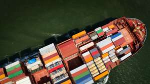 epa12787412 (FILE) - A drone image shows an aerial view of the Maersk Columbus container ship arriving from Norfolk Harbour, USA, en route to Antwerp Harbour, near Hansweert, the Netherlands, 20 June 2025 (reissued 01 March 2026). Danish shipping giant Maersk announced on 01 March 2026 that it will reroute all vessels on its ME11 (Middle East-India to Mediterranean) and MECL (Middle East-India to East Coast US) service lines around the Cape of Good Hope indefinitely. The decision follows a 'deteriorating security situation' and the reported closure of the Strait of Hormuz amid escalating regional conflict.  EPA/OLIVIER HOSLET