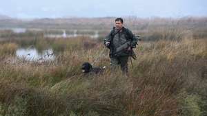 Um caçador no final de uma caçada ao pato, na ilha da Morraceira, junto à Figueira da Foz, Coimbra, 20 de agosto de 2020. A pandemia de covid-19 não afetou a caça ao pato no estuário do rio Mondego, mas os convívios realizados pelos caçadores no final das caçadas deixaram de suceder devido ao novo coronavírus. (ACOMPANHA TEXTO DE 21 DE AGOSTO DE 2020). PAULO NOVAIS/LUSA