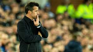 epa07969939 Everton's manager Marco Silva reacts during the English Premier League soccer match between Everton FC and Tottenham Hotspur at the Goodison Park in Liverpool, Britain, 03 November 2019.  EPA/PETER POWELL EDITORIAL USE ONLY. No use with unauthorized audio, video, data, fixture lists, club/league logos or 'live' services. Online in-match use limited to 120 images, no video emulation. No use in betting, games or single club/league/player publications