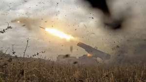 epa10324692 A still image taken from a handout video provided by the Russian Defence Ministry press-service on 24 November 2022 shows a Russian 'Hurricane' multiple launch rocket system firing at an undisclosed location in the Donetsk region, eastern Ukraine. On 24 February 2022 Russian troops entered the Ukrainian territory in what the Russian president declared a 'Special Military Operation', starting an armed conflict that has provoked destruction and a humanitarian crisis.  EPA/RUSSIAN DEFENCE MINISTRY PRESS SERVICE HANDOUT -- MANDATORY CREDIT -- BEST QUALITY AVAILABLE -- HANDOUT EDITORIAL USE ONLY/NO SALES