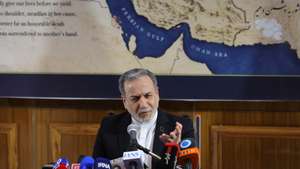 epa12959993 Iran’s Foreign Minister Abbas Araghchi addresses a press conference after attending the BRICS Foreign Ministers' Meeting, at the Embassy of the Islamic Republic of Iran in New Delhi, India, 15 May 2026.  EPA/RAJAT GUPTA