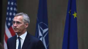 epa11372871 NATO Secretary General Jens Stoltenberg attends the spring session of the NATO Parliamentary Assembly (NPA) in Sofia, Bulgaria, 27 May 2024. Participants in the spring session of the NPA will discuss key topics on the Euro-Atlantic defense and security agenda with a focus on support for Ukraine and priorities for the upcoming July NATO summit in Washington.  EPA/VASSIL DONEV