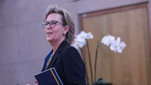 epa11756064 Maria Luis Albuquerque, European Commissioner for Financial Services at the start of the College meeting of the European Commission in Brussels, Belgium, 04 December 2024.  EPA/OLIVIER HOSLET