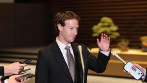 epa11185803 Mark Zuckerberg, CEO of Facebook, speaks to journalist after meeting Japanese Prime Minister Fumio Kishida at the latter's official residence in Tokyo, Japan, 27 February 2024 (issued 28 February 2024).  EPA/JIJI PRESS JAPAN OUT EDITORIAL USE ONLY/