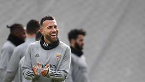 SL Benfica's Otamendi attends a training session at Benfica Campus in Seixal, near Lisbon, Portugal, 9 December 2020. SL Benfica will play against Standard Liege in their UEFA Europa League Group D match on 10 December 2020. MARIO CRUZ/LUSA