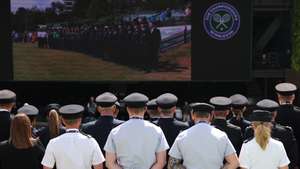 epa12221850 A minute of silence is observed for the victims of London’s public transport terrorist attack on 07 July 2005 at the Wimbledon Championships, Wimbledon, Britain, 07 July 2025. On 07 July 2005, four coordinated Islamic suicide attacks on London’s public transport system killed 52 people and injured over 700 civilians. The attacks led to major changes in UK counterterrorism policy and security on public transport.  EPA/ADAM VAUGHAN  EDITORIAL USE ONLY